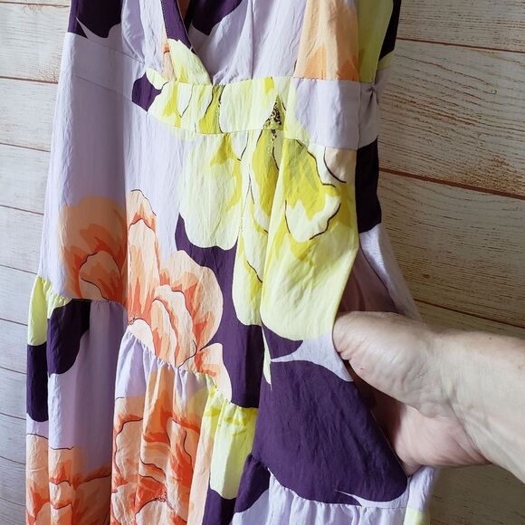 Maeve Floral Maxi Dress - Orange, Purple, Yellow - Picture 9 of 13
